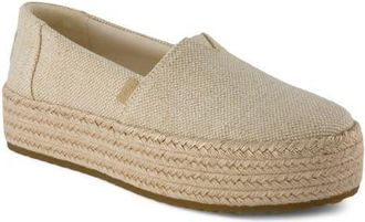Toms Valencia Platform Espadrille in Gold at Nordstrom, Size 5.5
