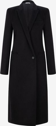 Alexander McQueen Zweireihiger Woll- und Kaschmirmantel Stacked Shoulder