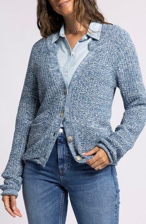 Thread & Supply Hope Marled Cotton Cardigan in Marled Denim at Nordstrom, Size Small