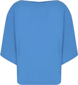 Alberto Biani Blouse - Dames - Blouses - Blauw - L - Polyester - Overhemden
