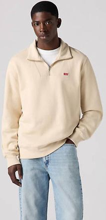 Levi's Pullover Housemark con cerniera a tre quarti - Uomo - S - Beige / Fog