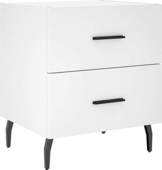 vidaXL Vidaxl - Mesita de noche madera de ingeniería blanco 40x35x47,5 cm