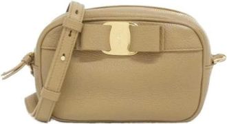 Ferragamo Pre-owned Cross Body Bags, female, Beige, Size: ONE SIZE Pre-owned Cross Body Bag