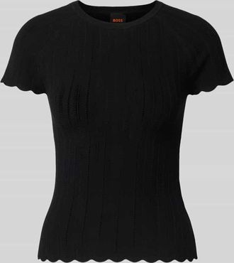 Boss Orange by Hugo Boss BOSS Orange Slim Fit Strickpullover aus Viskose-Mix Modell FICE in Black, Gr&ouml;&szlig;e XS