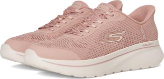 Skechers Womens Go Walk Arch Fit N-Joy Ria Hands Free Slip-ins Sneaker, Mauve, 4.5 UK