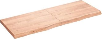 vidaXL Bathroom Countertop Light Brown 160x60x(2-6)cm Treated Solid Wood Vidaxl