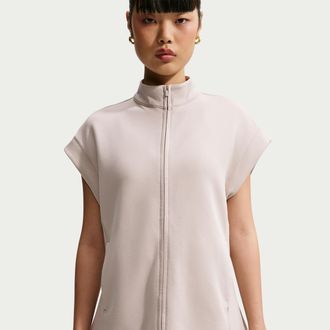 Nike Womens 24.7 ImpossiblySoft Dri-FIT Full-Zip Tunic in Brown | IQ7051-236