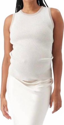 Ripe Zoe Rib Knit Nursing Tank Top In Natural Taupe