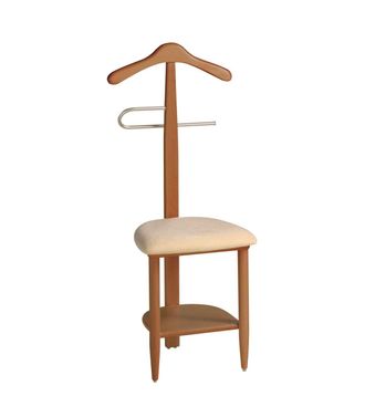 HERDASA Gal&aacute;n 361 Con Asiento En Beige Herrajes Cromado Satinado Lacado Cerezo, 105 Cm(alto)45 Cm(ancho)41 Cm(largo)