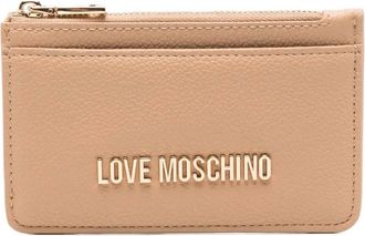 Love Moschino logo-plaque wallet - Neutrals