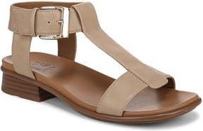 Naturalizer Easton T-Strap Sandal in Tan Faux Leather at Nordstrom Rack, Size 9.5
