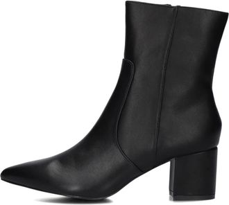 Omoda Schoenen, Dames, Zwart, 38 EU, Leer, Elegante Zwarte Enkellaarzen 0591-2