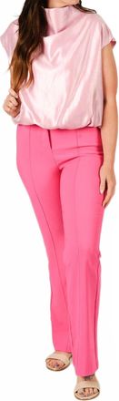 Glam Rosewater Glow Mock Neck Top In Pink