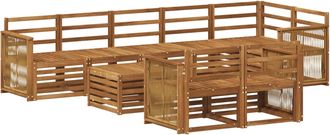 vidaXL Conjunto De Sof&aacute;s De Exterior 8 Uds. Natural Vidaxl
