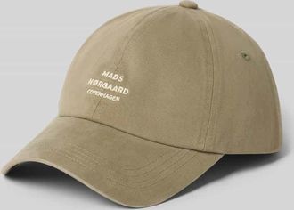 Mads Norgaard Basecap mit Label-Stitching in Khaki, Gr&ouml;&szlig;e 1