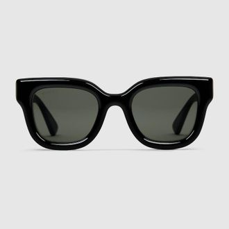 Gucci Round Frame Sunglasses, Black