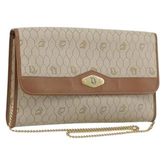 Dior Pre-owned Shoulder Bags, female, Beige, Size: ONE SIZE Pre-owned Vintage Shoulder Bag