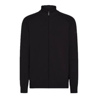 Roberto Ricci Design Rrd, Truien & Vesten, Heren, Zwart, XL, Katoen, Cotton Plain Full Zip Knit