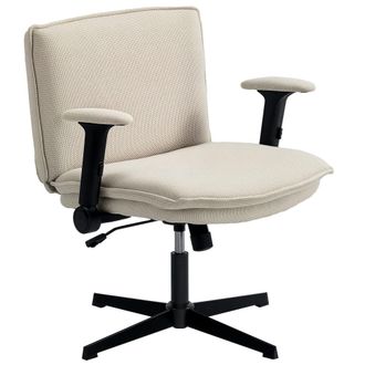 HOMCOM Silla de oficina 76x70x97 cm crema