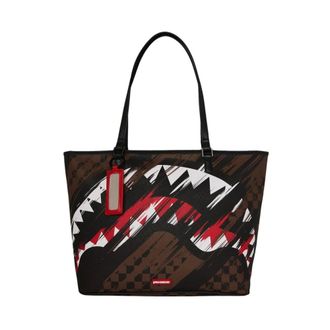 Sprayground Smeared Grunge Tote - female - SPRAYGROUND - Shopping Bags - Brown - ONE SIZE - Bags