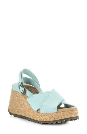 FLY London Dony Platform Wedge Sandal in Mint at Nordstrom, Size 10-10.5Us
