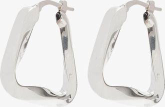 Bottega Veneta Sterling Silver Essentials Hoop Earrings - Womens - Sterling Silver