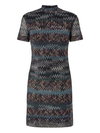 Missoni patterned high-neck dress - Black