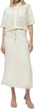SIMKHAI Huxen Midi Skirt In White Multi