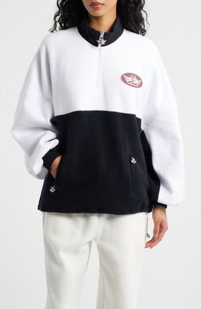 Boys Lie Sideline Colorblock Alex Half Zip Sweatshirt in Black at Nordstrom Rack, Size X-Small/small