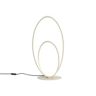 QAZQA Qazqa L&aacute;mpara De Mesa De Dise&ntilde;o Beige Con Led Regulable En 3