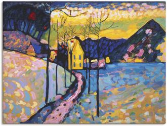 Artland Leinwandbild »Winterlandschaft I. 1909« Wiesen & Bäume 1 Stk. tlg. auf Keilrahmen gespannt
