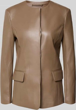 Stand Studio Slim Fit Jacke in Leder-Optik Modell Doma in Mittelbraun, Gr&ouml;&szlig;e 34