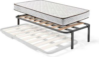 HOGAR 24 Hogar24 - Somier Superior De Cama Nido Con 4 Patas + Colch&oacute;n Flexitex Con Tejido 3d Y Aloe Vera, Altura 18 Cm, 90x190 Cm