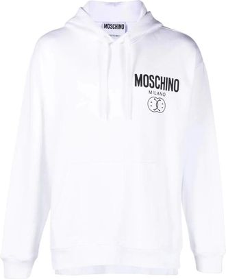 Moschino Hoodies - Heren - Hoodies - Wit - XL - Katoen - Hoodies & sweatvesten