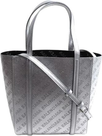 Balenciaga Pre-owned Everyday Tote XXS Leren Shopper - Dames - Vintage Shopper - Grijs - ONE Size - Leer - Vintage
