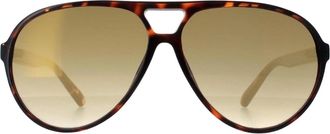 Guess Mens Guess Brown Lens Dark Havana Brown Sunglasses - Size: ONE size