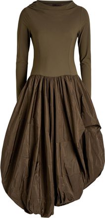 High High Audacious Stretch-jersey and Shell Midi Dress - Brown - 46 (UK14 / L)