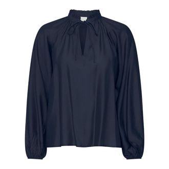 Ichi Blusa Ihkarlani LS - - Blouses & Shirts - Donna - Blu - L