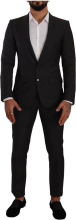 Dolce & Gabbana Single Breasted Suits - Heren - Business pakken - Zwart - S - Wol - Kostuums