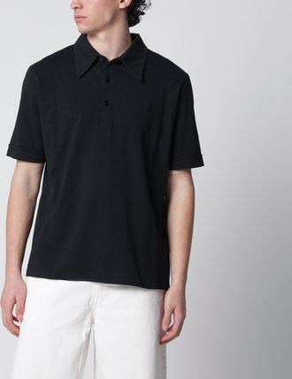 Maison Margiela Polo nera in cotone