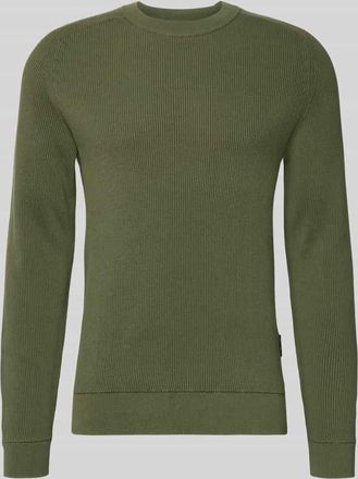 Casual Friday Casual Friday Slim Fit Pullover in Strick-Optik Modell Nordin in Khaki, Gr&ouml;&szlig;e XXXL