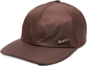 Borsalino Caps, female, Brown, Size: 58 CM Logo Cap