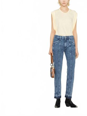 Isabel Marant Kotty Crewneck Tee In Yellow