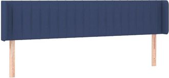 vidaXL Cabecero Con Led De Tela Azul 163x16x78/88 Cm Vidaxl