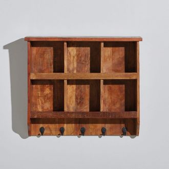 Maisons du monde Estanter&iacute;a de pared de hierro y madera