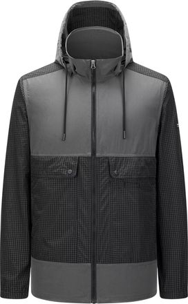 Firetrap Heren Lichtgewicht Jas met Capuchon (Zwart)