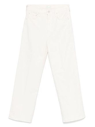 Mother High Waist Jeans In Light Beige
