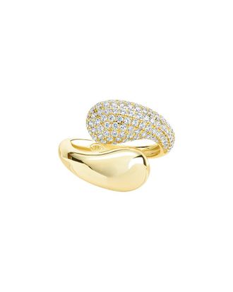 Sterling Forever 14K CZ Cecilia Open Ring