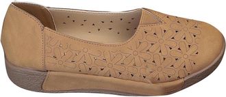 Generic Ladies Slip On Shoes Casual Flat Shoes Round Toe Fashionable Hollow Breathable Non-Slip Lightweight Walking Shoe Summer Outdoor Coffee