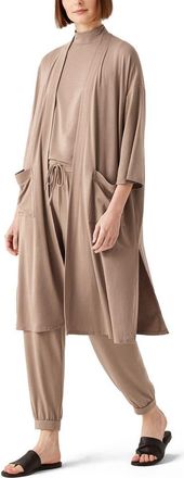 Eileen Fisher Boxy Longline Jersey Jacket in Barly at Nordstrom Rack, Size Xx-Small